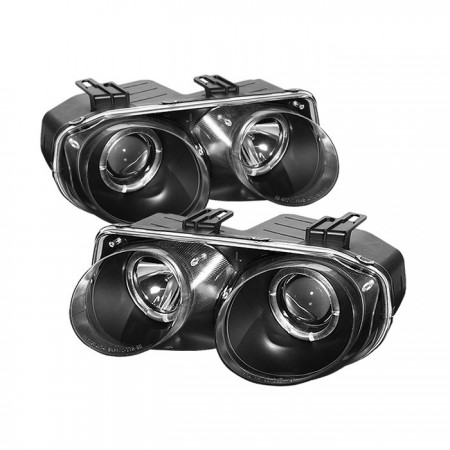 Ксеноновые фары, Spyder Auto, для Acura Integra 1998-2001, LED Halo (Black)